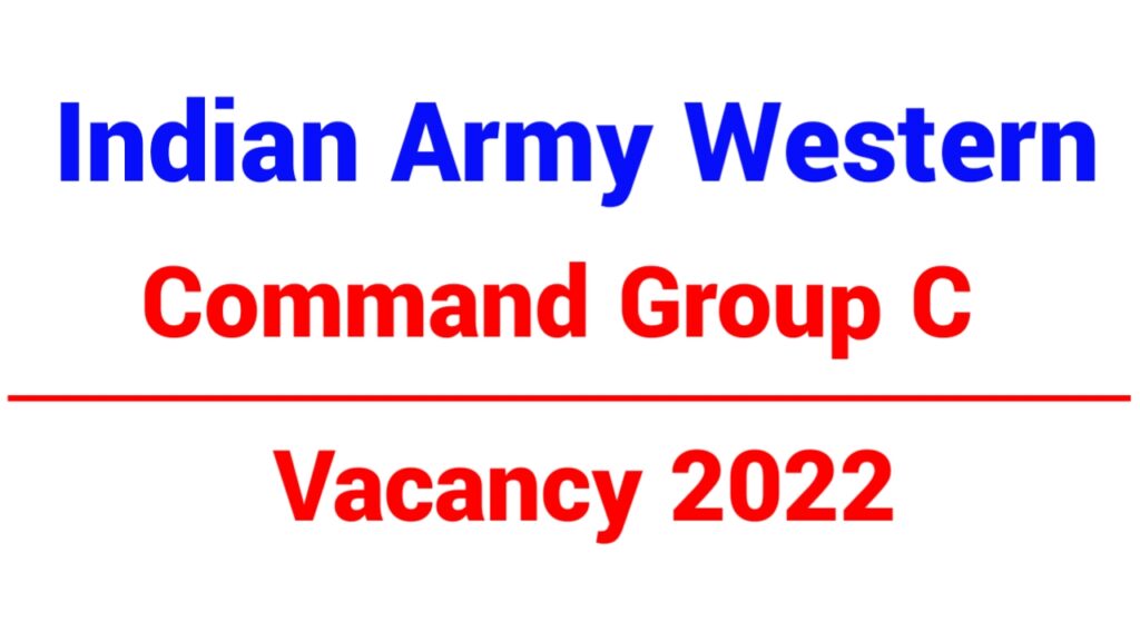 Army Western Command Group C Recruitment 2022