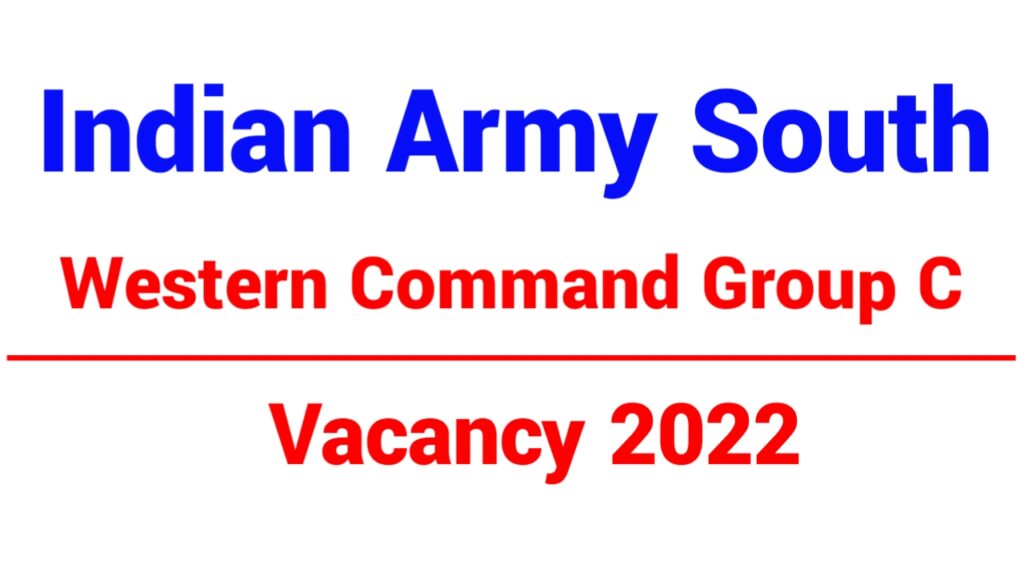 Army South Western Command Group C Recruitment 2022